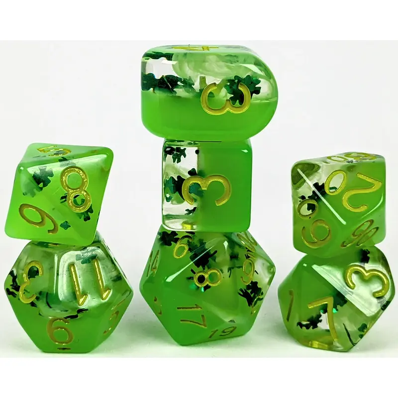 SET OF 7 DICE: LIT LEPRECHAUN
