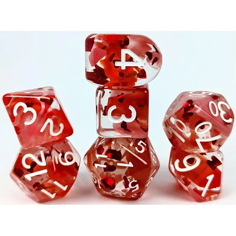 SET OF 7 DICE: LOVESTRUCK