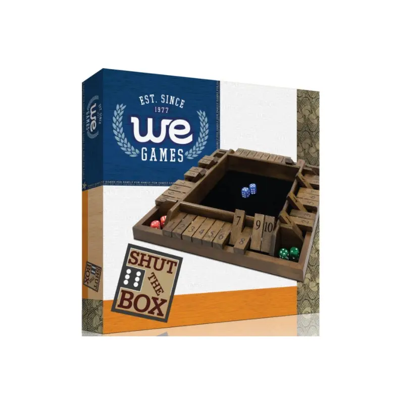 SHUT THE BOX, 4-PLAYER, WOOD