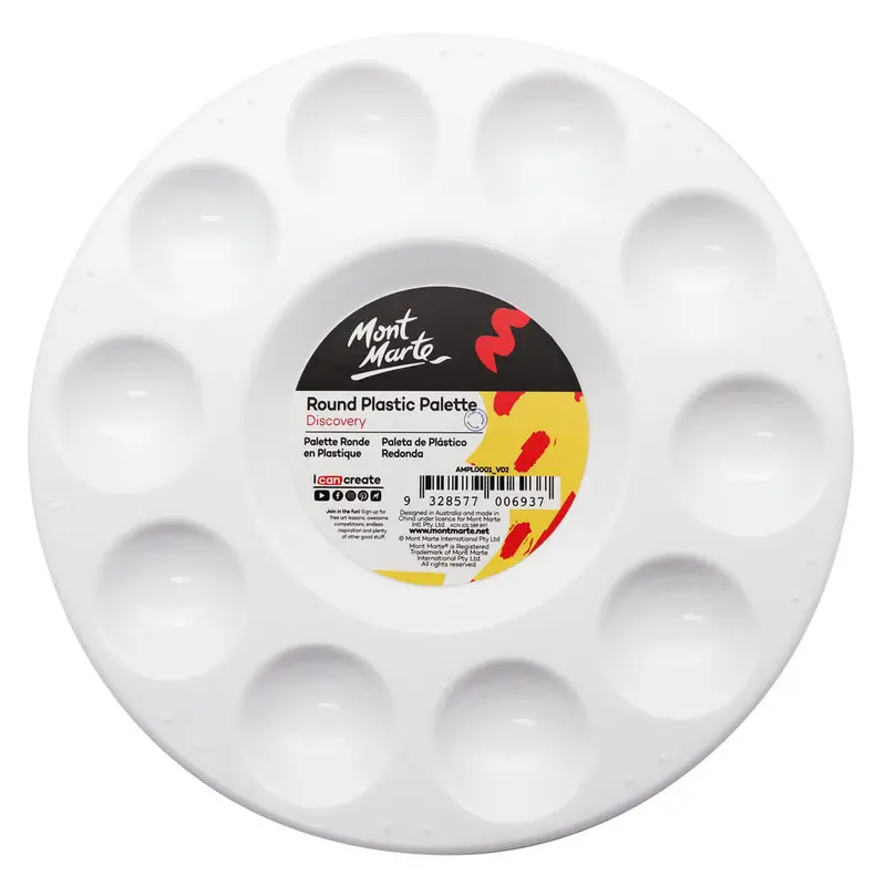 MONT MARTE Round Plastic Palette - 634 (17cm)