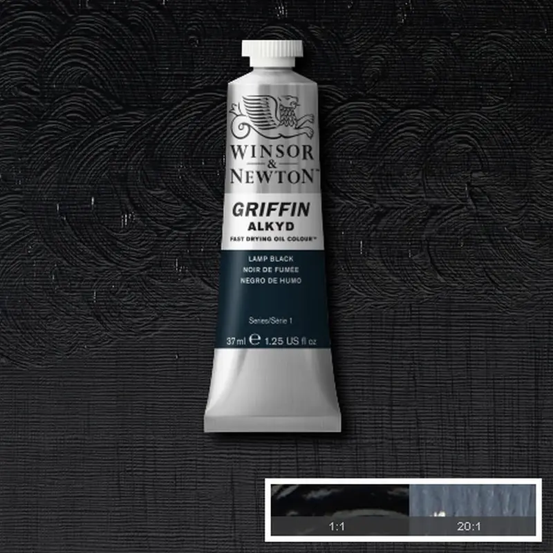 Griffin Alkyd Fast Drying Oil Colour - 37ml Tube Lamp Black