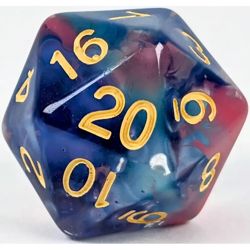 XL D20: CORAL REEF 30MM with Turtle Symbol