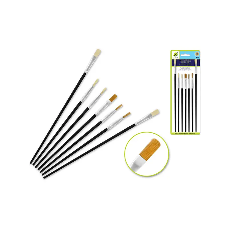 Artist Brush Set: Mixed Media x7 Acrylic Handle