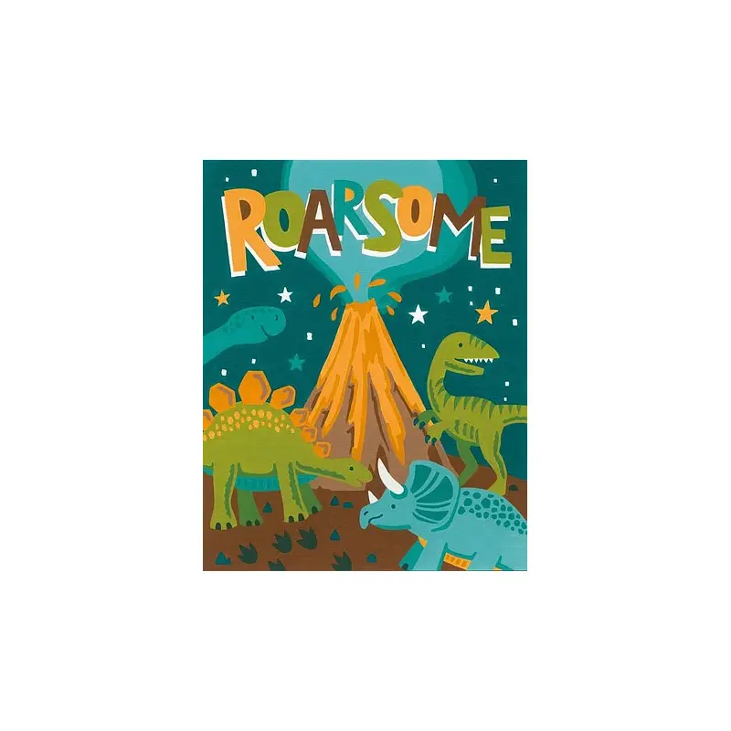 Paint Works Paint By Number Kit 8"x10" -Roarsome Dinos