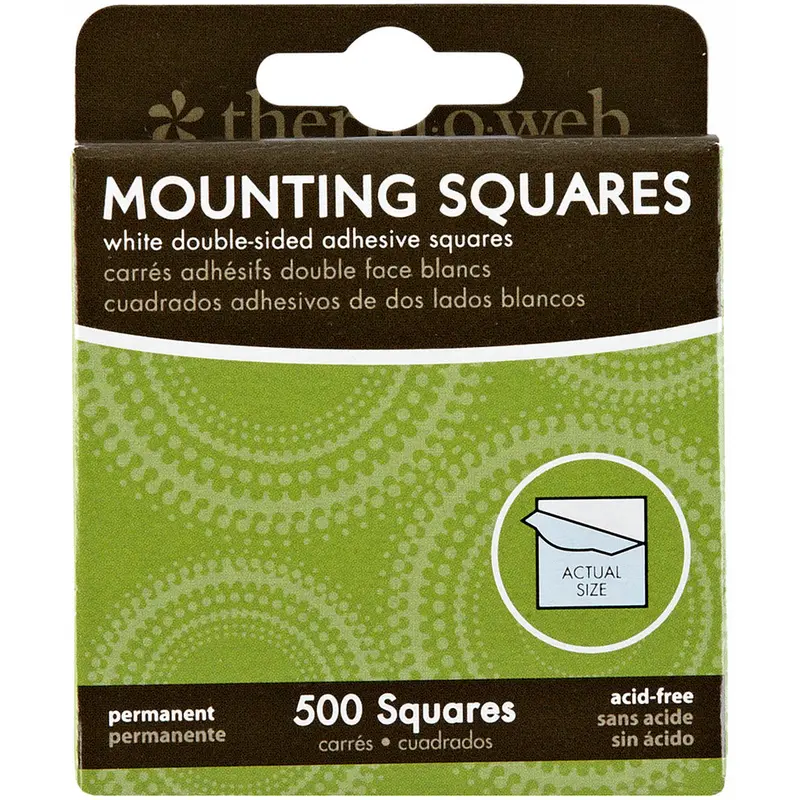 Mounting Squares, White - 500Ct Box