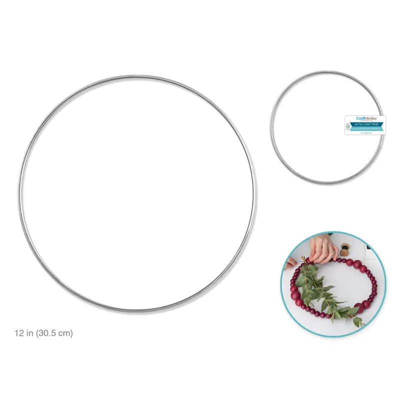 Craft Medley: Metal Ring 12" 1pc Galvanized