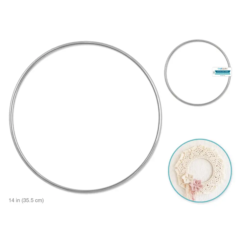 Craft Medley: Metal Ring 14" 1pc Galvanized