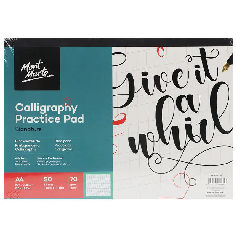 MONT MARTE Calligraphy Workbook - 50 sheets