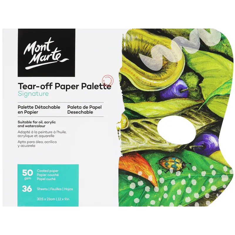 MONT MARTE Tear Off Palette Pad - 36 Sheets