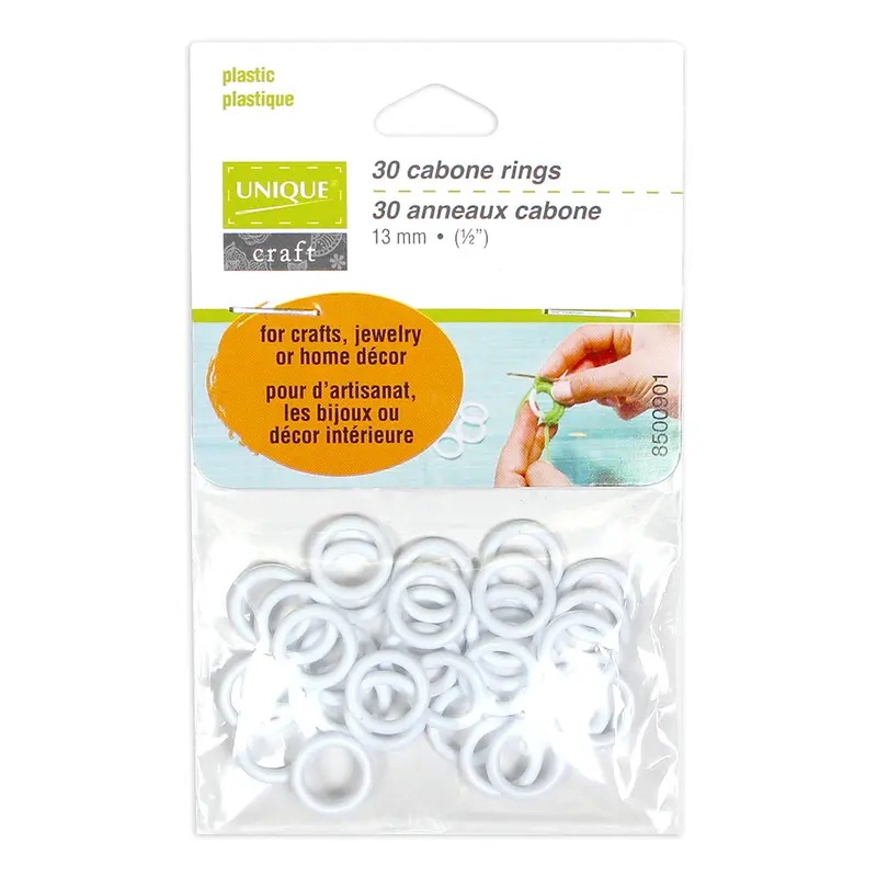 UNIQUE CRAFT 12 Cabone Rings - 30pcs.
