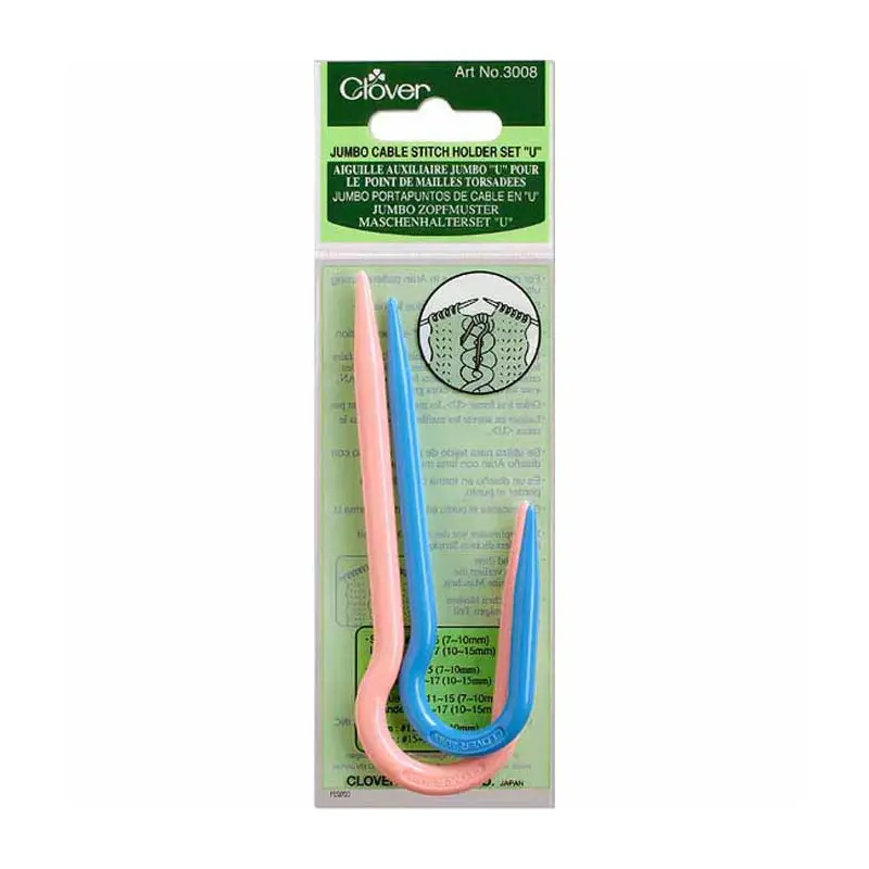 CLOVER 3008 - Cable Stitch Holders - Jumbo - 2 pcs.