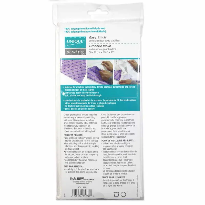 UNIQUE Easy Stitch Perforated Embroidery Backing - 56 x 91cm (22 x 36)