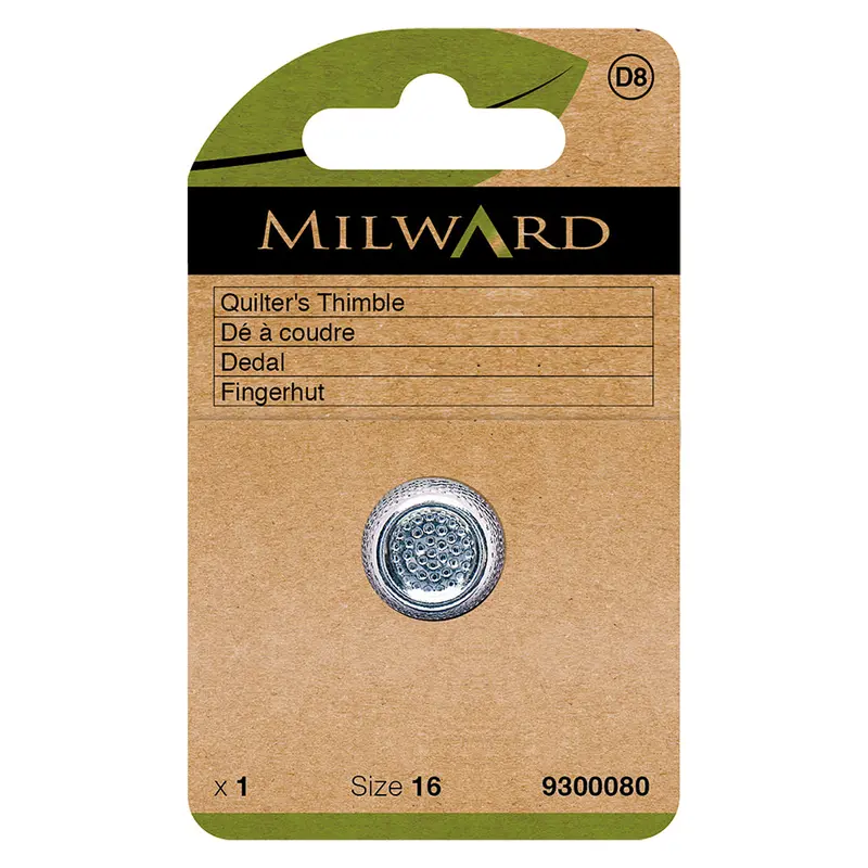 MILWARD GREEN Nickel Plated Nonslip Thimble - Medium