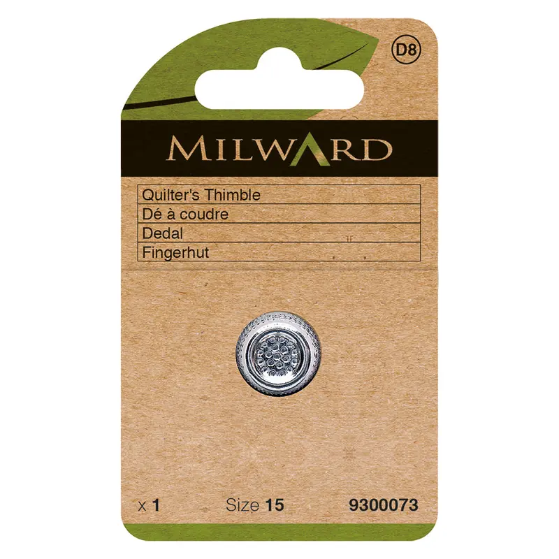 MILWARD GREEN Nickel Plated Nonslip Thimble/Sm