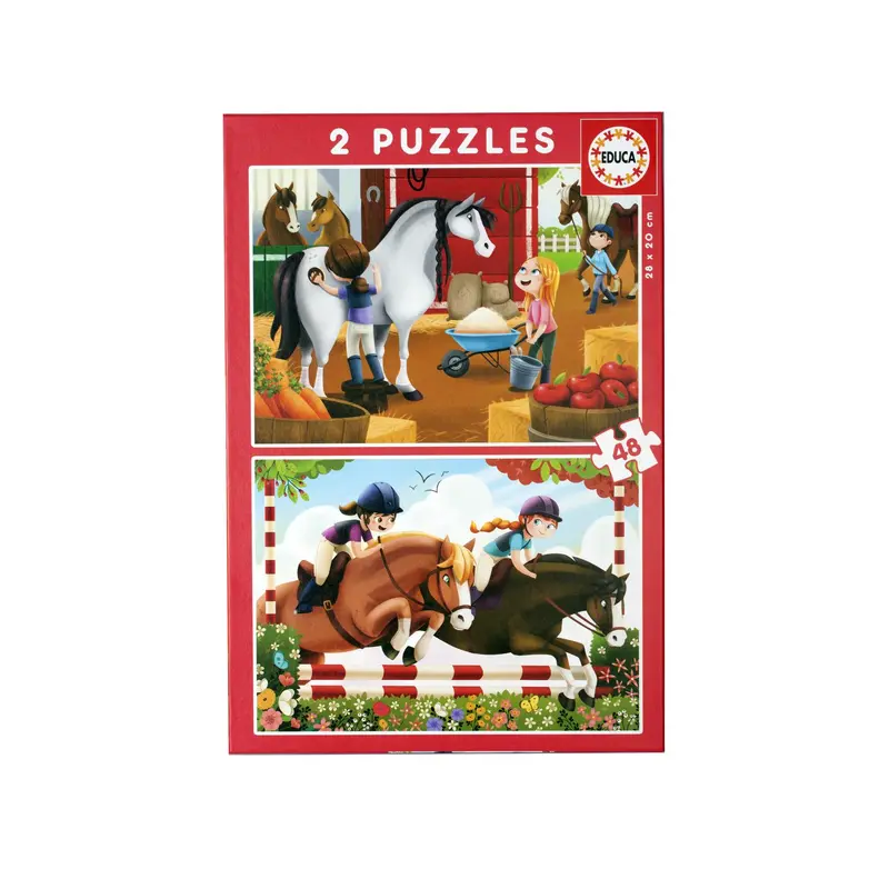 2x48 pieces puzzles - Horses