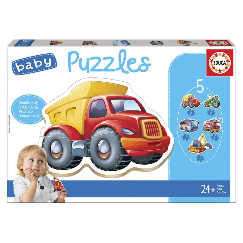 5 Baby Puzzles - Vehicles Refresh