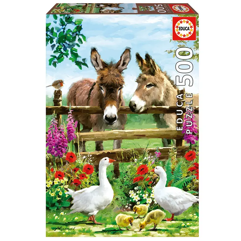 500 pieces puzzle - Donkeys