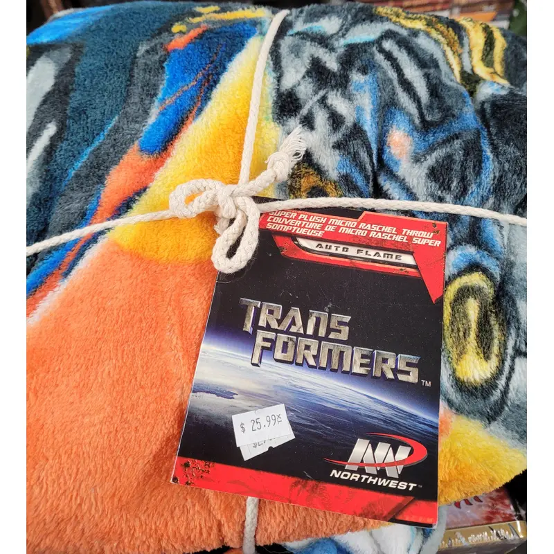 Transformers Super Plush Micro Raschel Throw Auto Flame