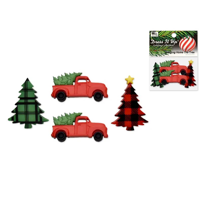 Holiday Paper Craft: Seasonal Dress-It-Up Bits Painted Embellishments Bringing Home the Tree