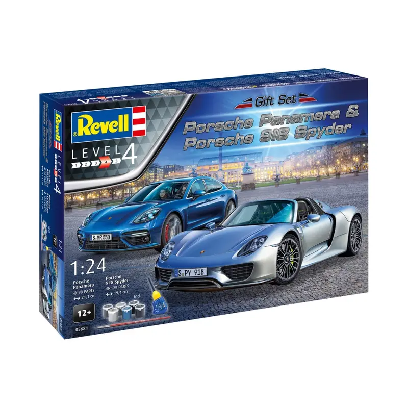 REVELL Gift Sert Porsche Panamera & Porsche 918 Spyder 1:24
