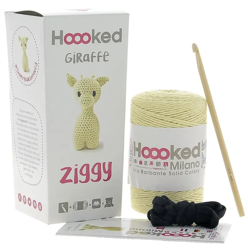 Hoooked Ziggy Giraffe Yarn Kit with Eco Barbante Yarn