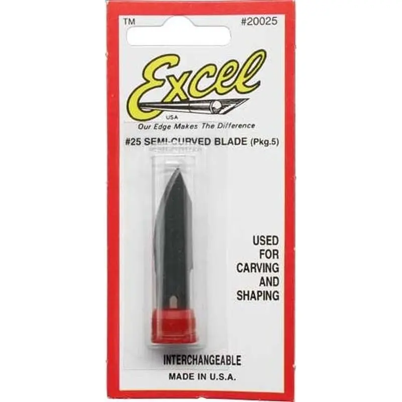 #25 Semi-Contoured Blade 5 Pieces by Excel 20025