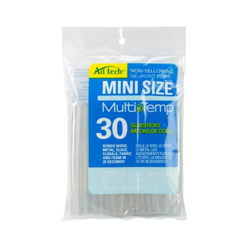 Ad Tech Mini Size Multi-Temp Glue Sticks - 4 x 0.28 Inch - 30 Pack