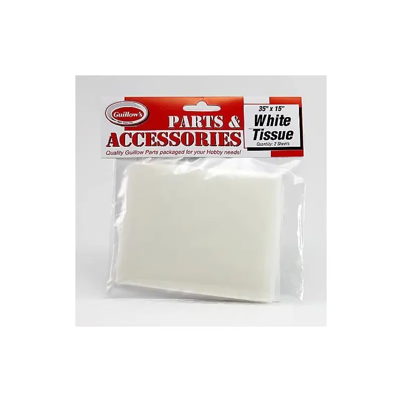 GUILLOW'S PARTS & ACCESSORIES - 35"X15" WHITE TISSUE #122