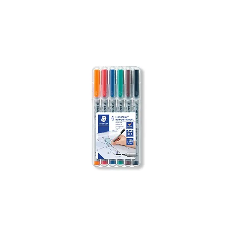 Lumocolor pen 315 Non-permanent universal pen M STAEDTLER box  6 assorted colours