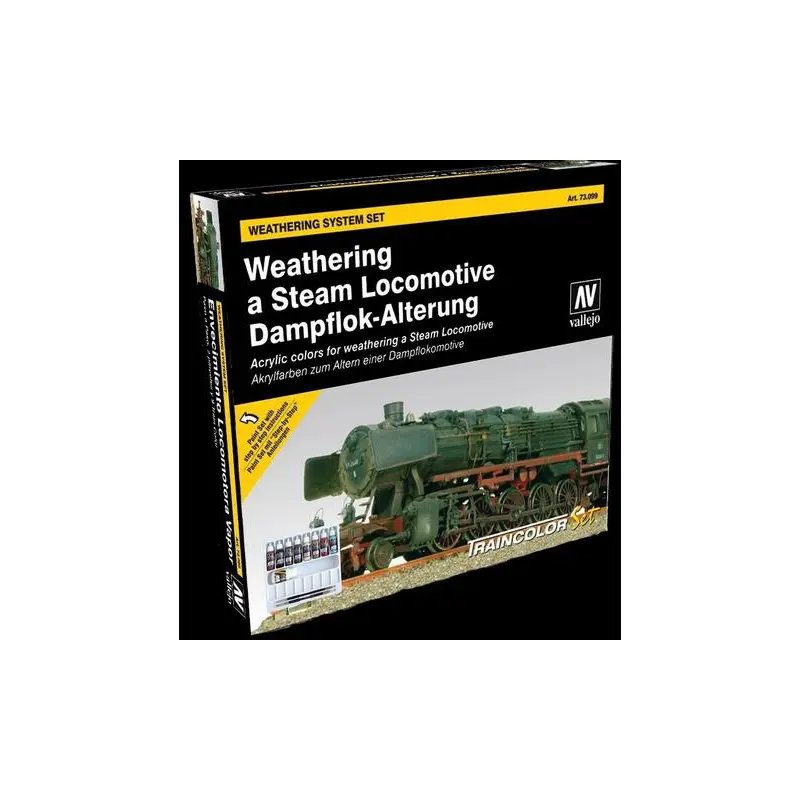 Vallejo Acrylic 17ml Bottle Weathering Steam Locomotive Model Color Paint Set