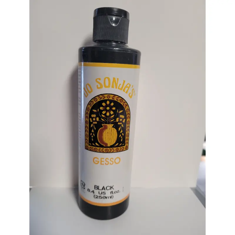 Chroma's Jo Sonja GESSO PRIMER, Black - 8 OZ BOTTLE