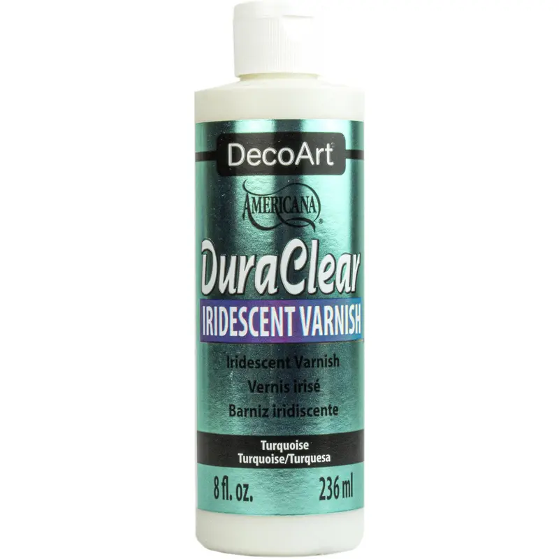 DecoArt Americana Varnish 8 oz Iridescent Turquoise