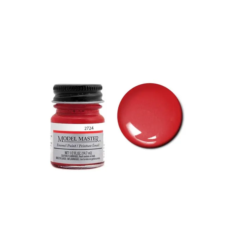 Model Master 2724 Auto Stop Red Metallic Enamel Paint 14.7ml Jar