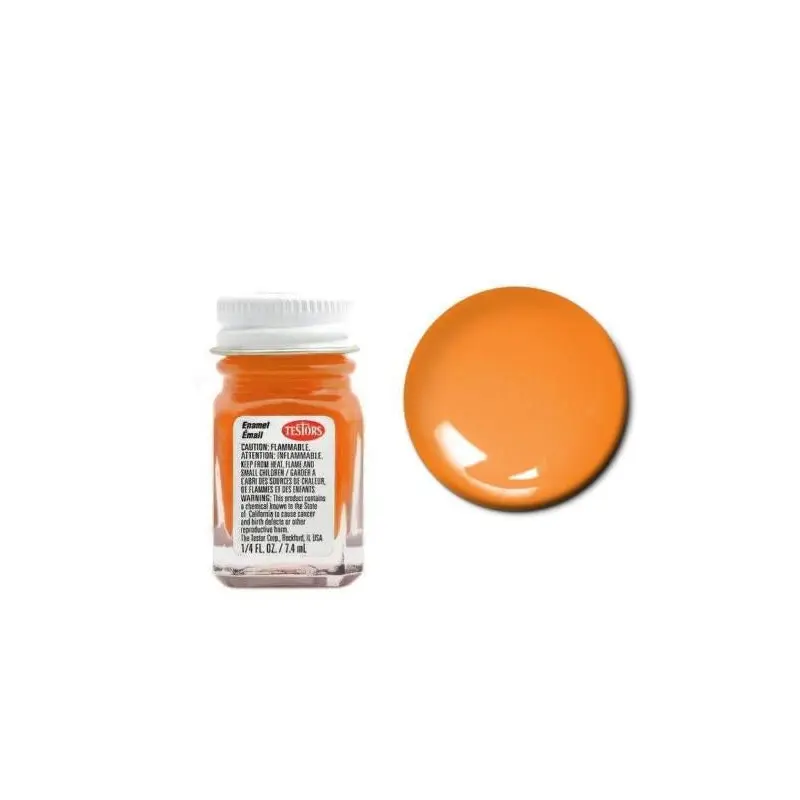 Testors 1127 Gloss Orange Enamel Paint 1/4oz (7.4mL)
