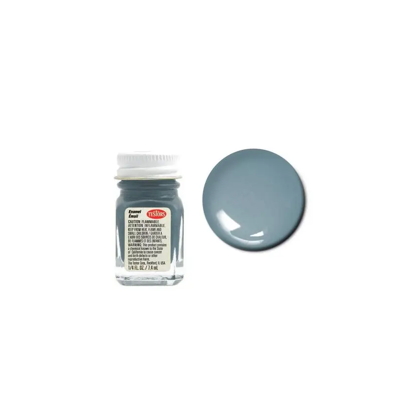 Testors 1138 Gloss Gray Enamel Paint 1/4oz (7.4mL)