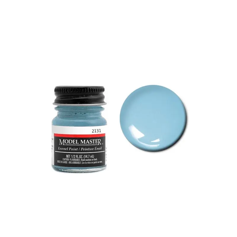 Testors Model Master 2131 Semi Gloss Flanker Medium Blue Enamel Paint, 0.5 OZ Bottle