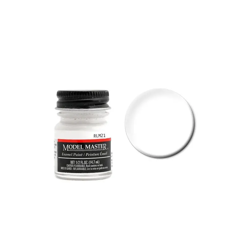 Testors Model Master 2143 Semi Gloss White RLM21 Enamel Paint, 0.5 OZ Bottle