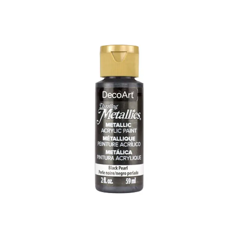 DecoArt Dazzling Metallics Paint, 2 oz. Black Pearl