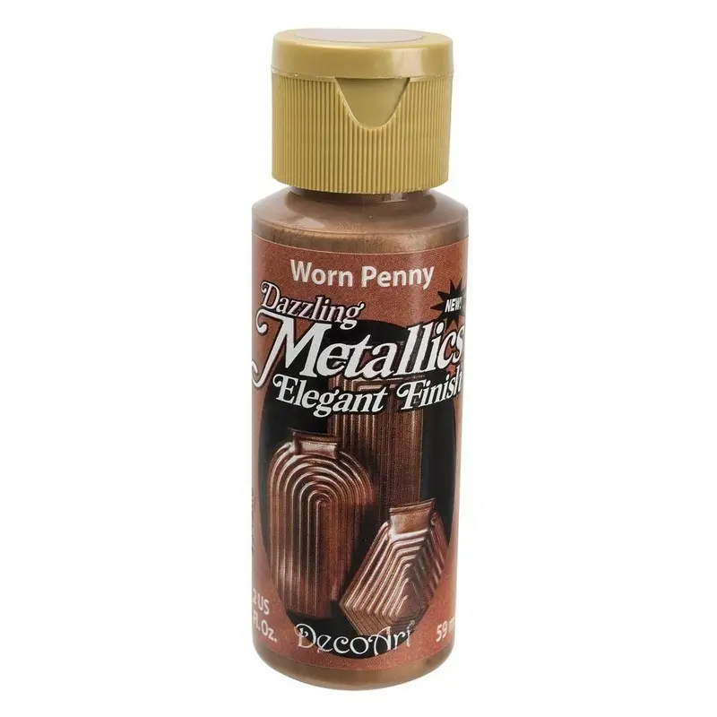 DecoArt Dazzling Metallics Paint, 2 oz. Worn Penny