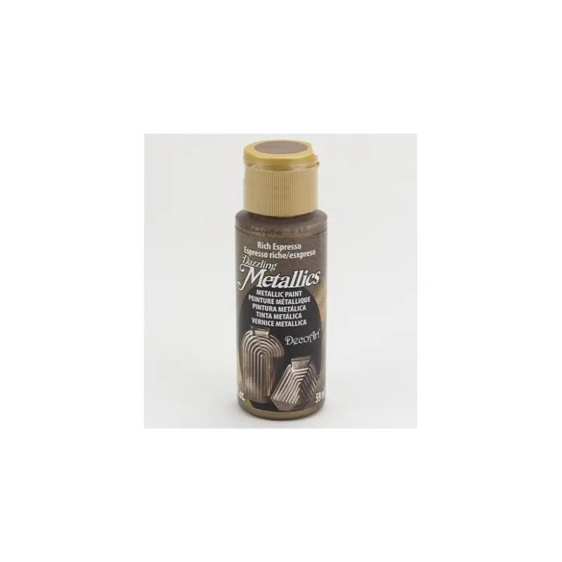 DecoArt Dazzling Metallics Paint, 2 oz. Rich Espresso