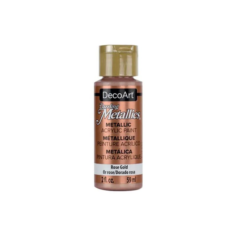 DecoArt Dazzling Metallics Paint, 2 oz. Rose Gold