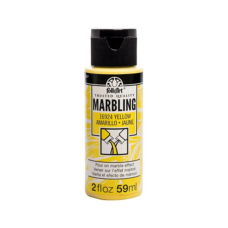 FolkArt Marbling Paint - Yellow 2oz