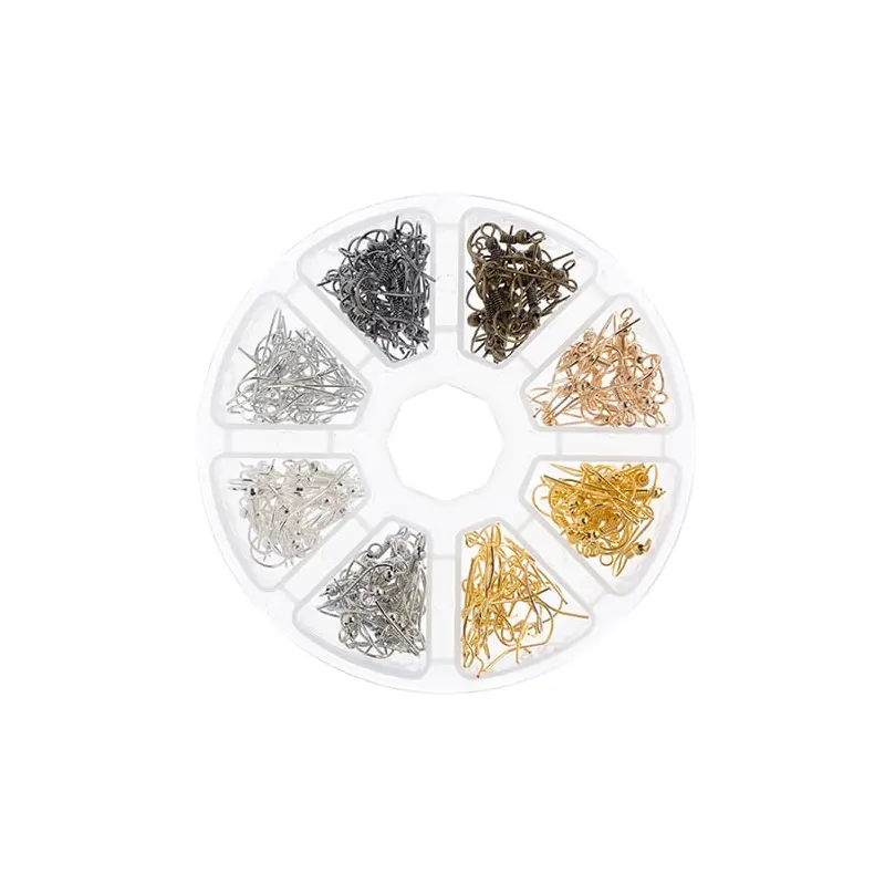 Findings - Assortment Round 8 Slots Earwires 240pcs
