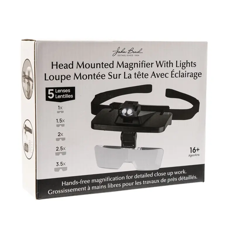 Head Mounted Magnifier With Lights