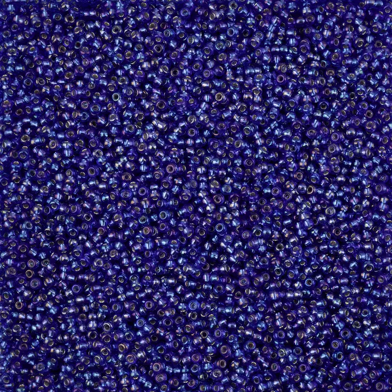Czech Seed Bead 11/0 Vial S/L Cobalt Blue Rainbow apx23g