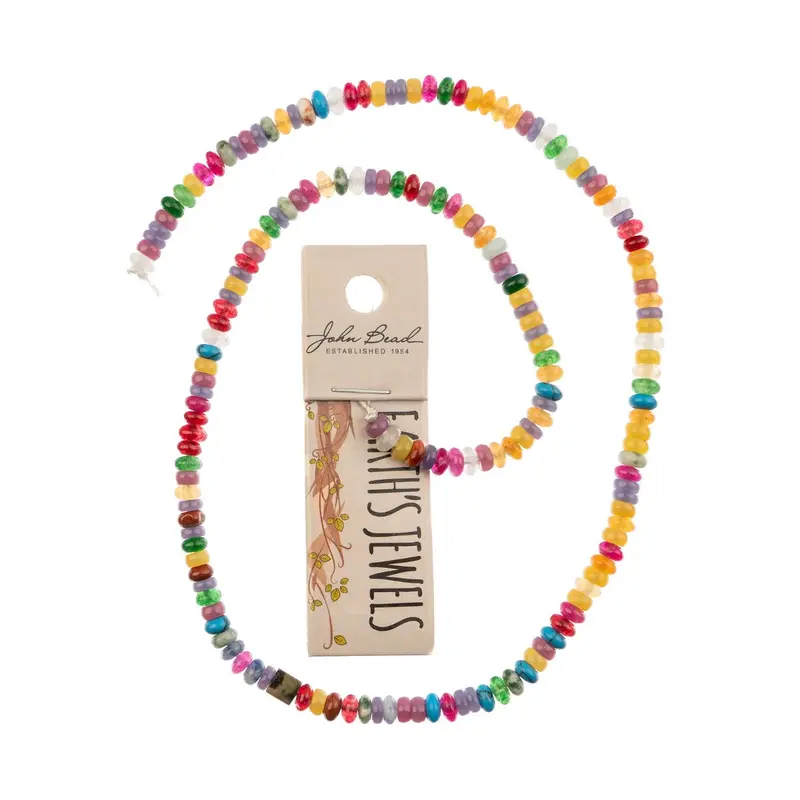 Earths Jewels Semi-Precious 15in Strand Rondell 2x4mm Mix 3