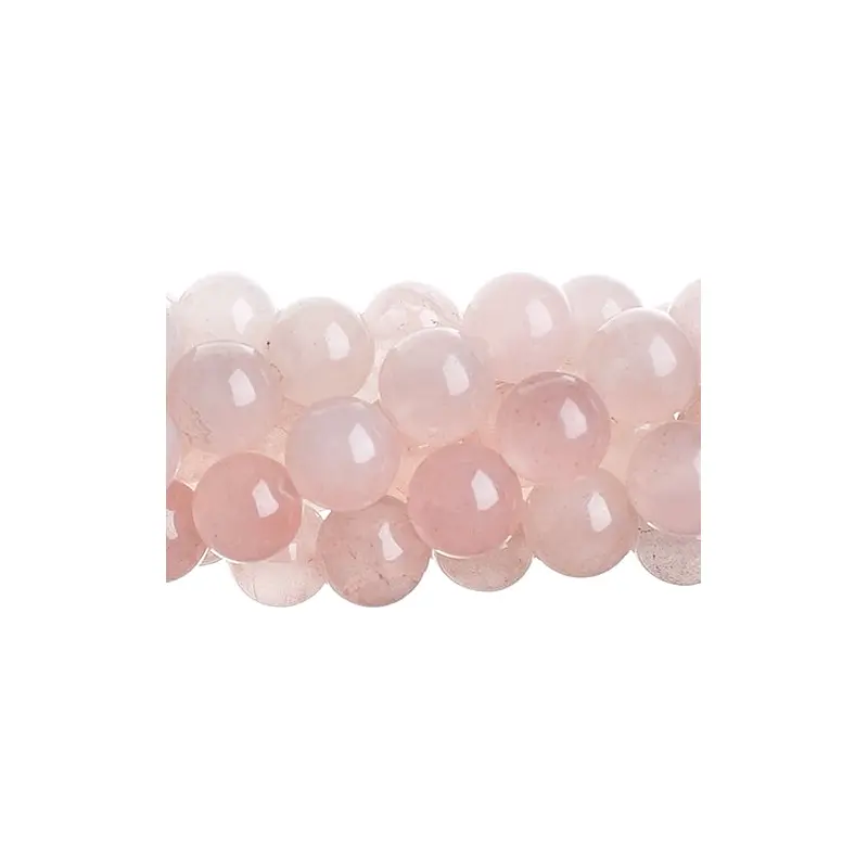 Semi-Precious 16in 8mm Round Rose Quartz Natural