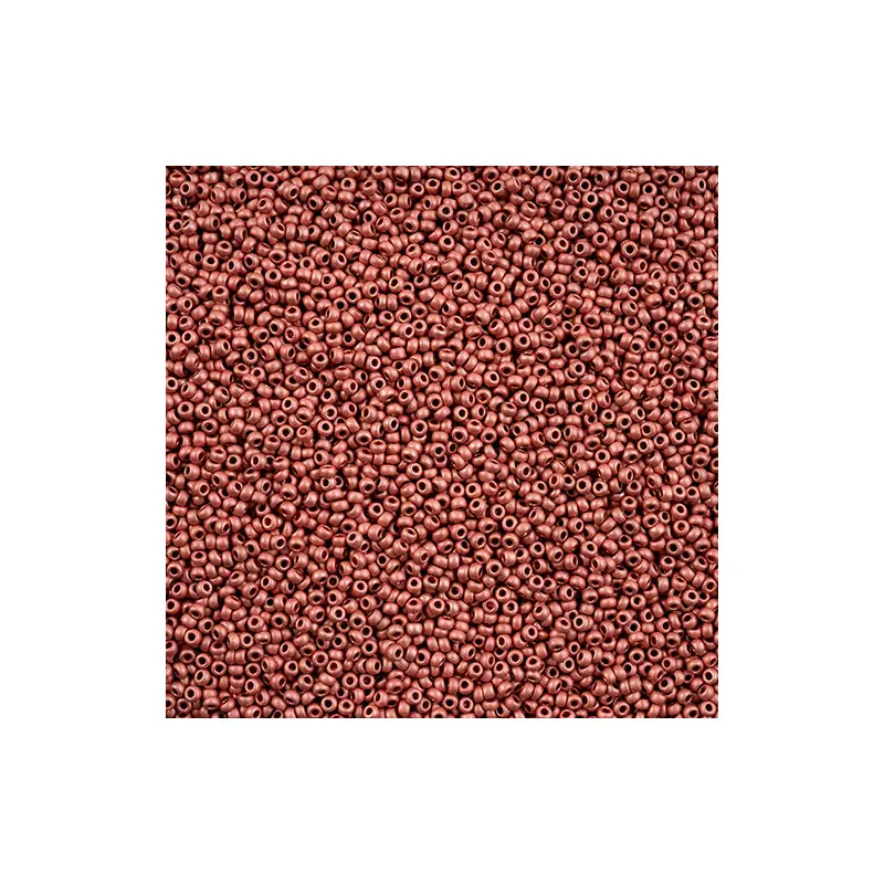 Czech Seed Bead 11/0 Vial Pink Flamingo Terra Metallic Matt apx24g