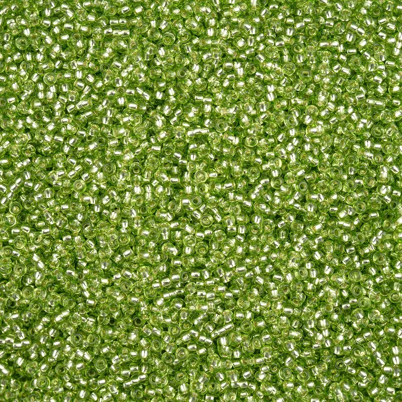 Czech Seed Bead 11/0 Vial S/L Green Solgel apx23g