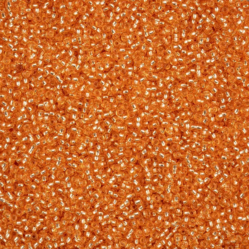 Czech Seed Bead 11/0 Vial S/L Orange Solgel apx23g